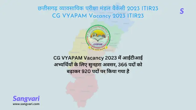 CG VYAPAM Vacancy 2023 ITIR23